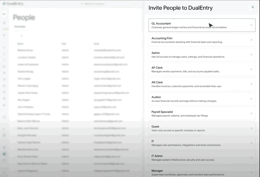 DualEntry user roles with Approval workflows